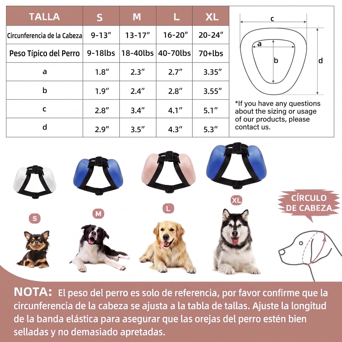 Orejeras para Perro para protección auditiva
